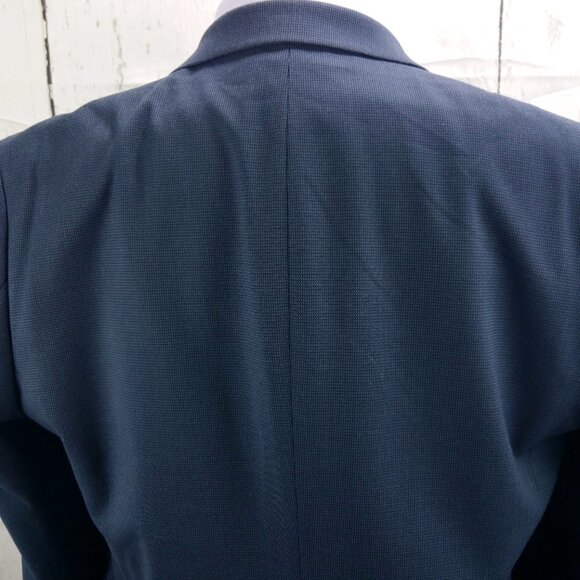 Stafford Tailored Culture Classic Fit 44R 2 Btn Blue Birdseye Blazer Spo… - Picture 7 of 10